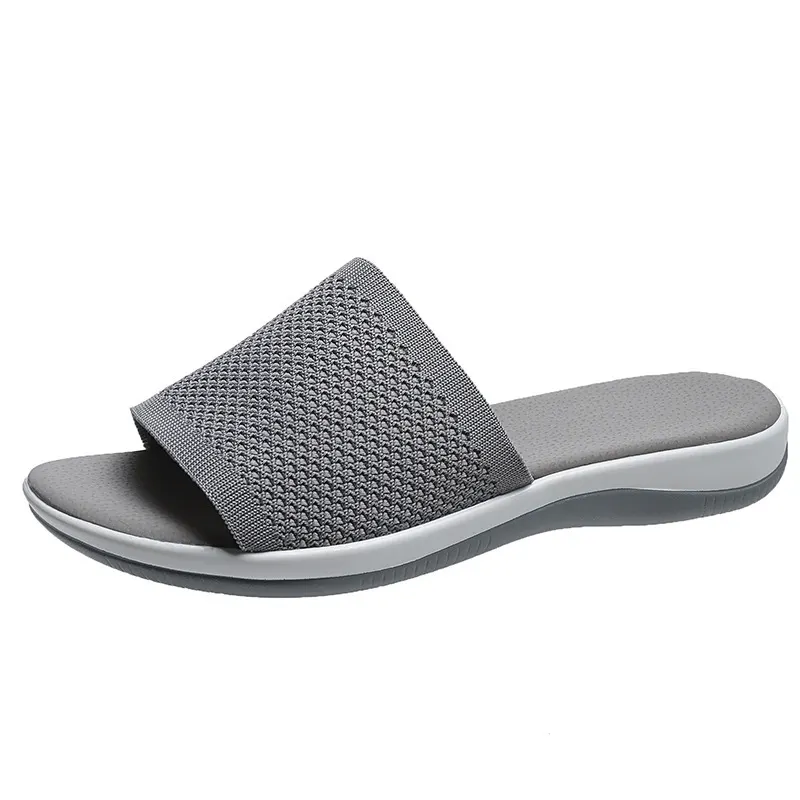 Breakj Breakj Summer New Large Size Women's Shoes Casual Flying Shoes Soft Polyurethane Lightweight Flat-Bottomed Slippers Women