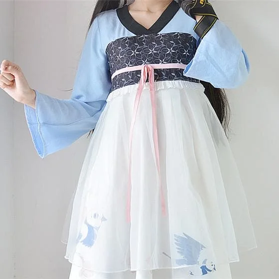 Falbala Chinese Style Bird Dress SP13671