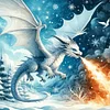 Diamond Painting-DIY Full Round Drill Dragon and Christmas tree(40*40CM)