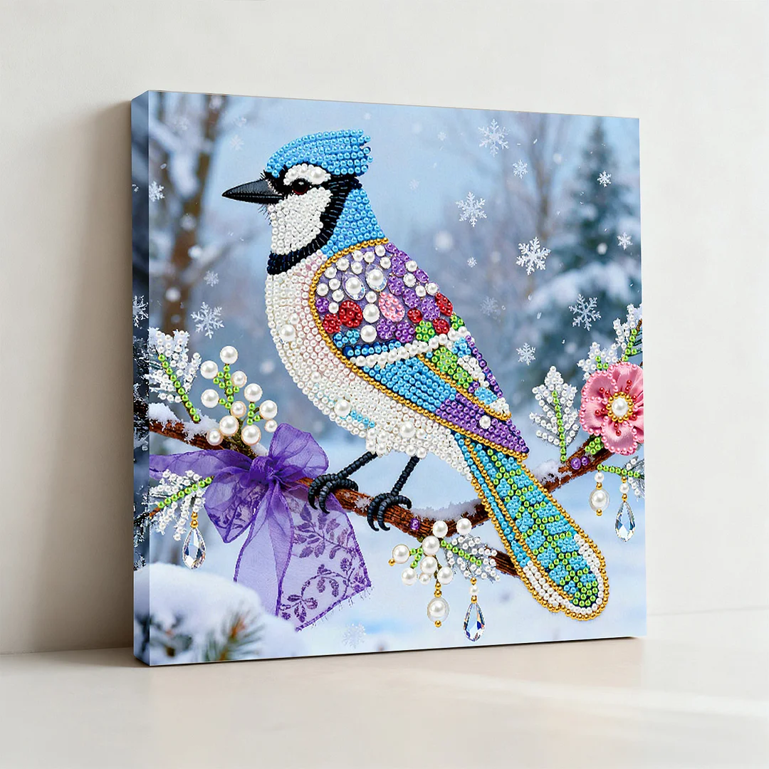 Bird DIY Pearl Art Diamond Painting Kit for Adults Home Decor 25x25cm With Frame