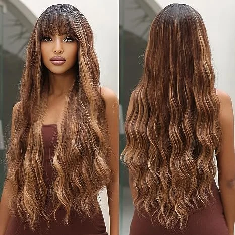 Long Ombre Blonde Lace Front Wigs for Women