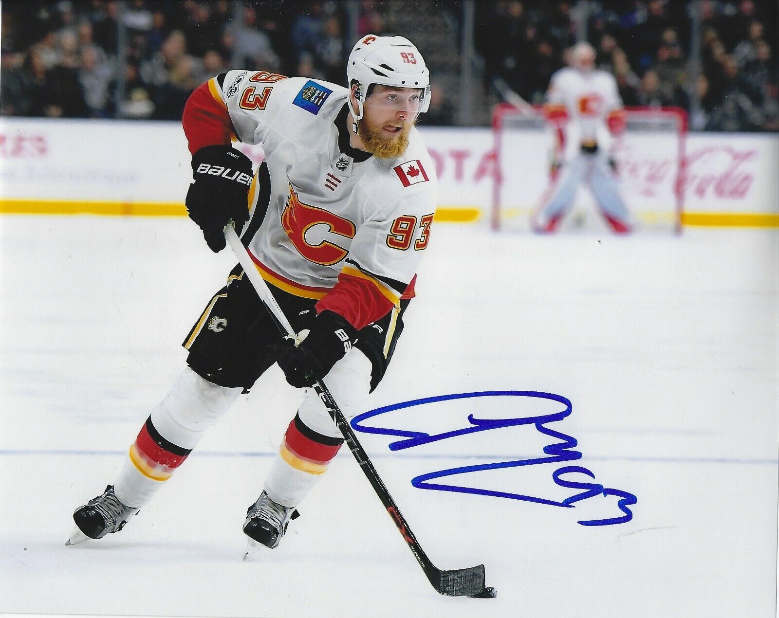 Signed 8x10 SAM BENNETT Calgary Flames Autographed Photo Poster painting - COA