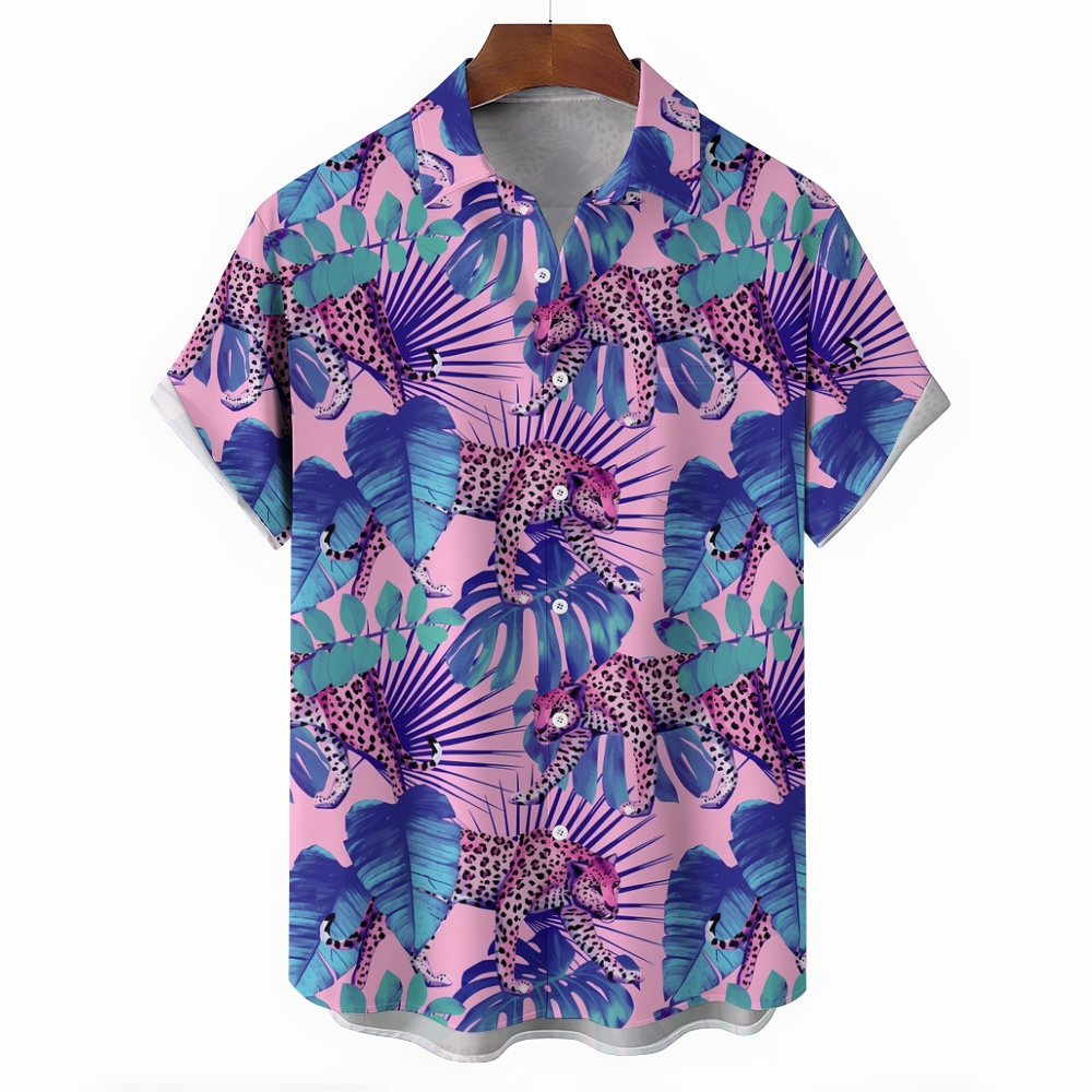Tropical Flower Pattern Hawaiian Shirt