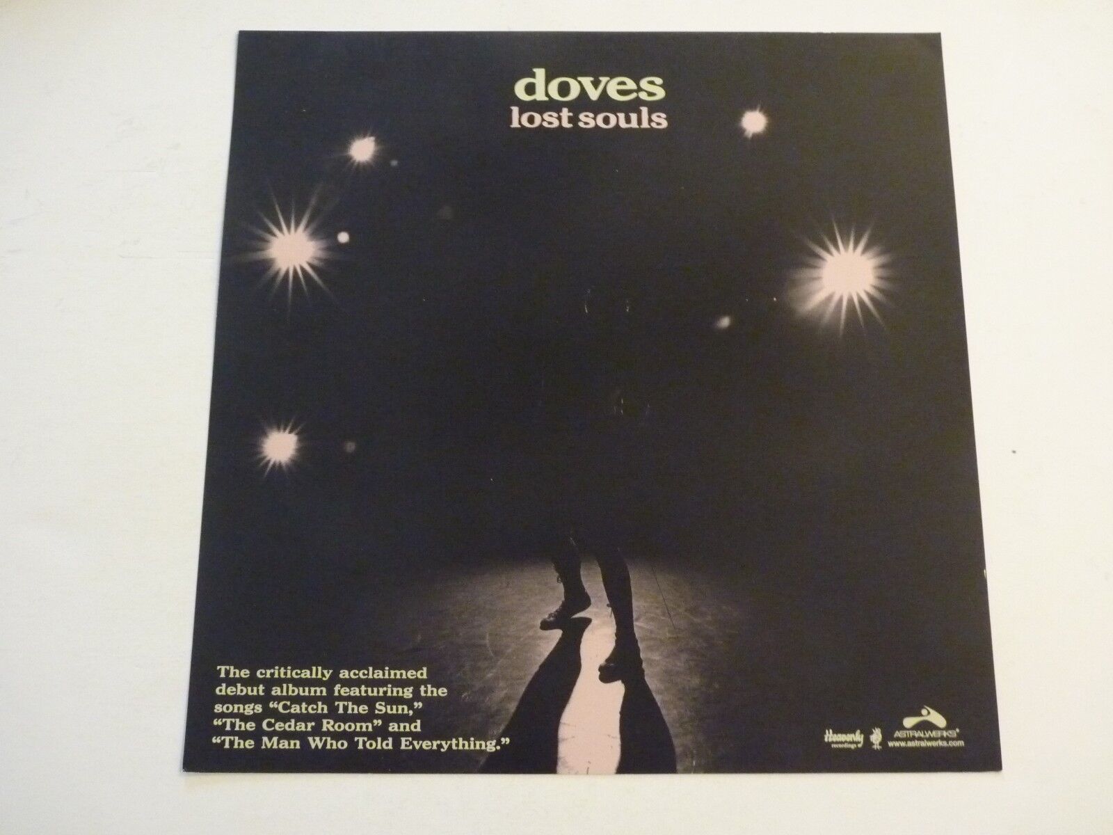 Doves Lost Souls Promo LP Record Photo Poster painting Flat 12x12 Poster