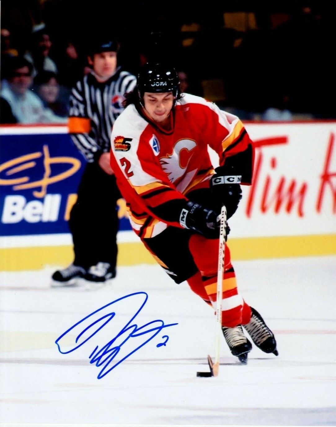 ROCKY THOMPSON autographed SIGNED CALGARY FLAMES 8x10 Photo Poster painting