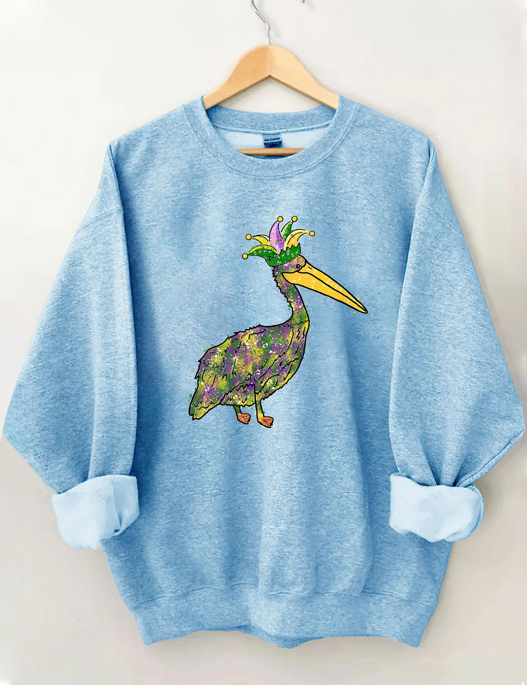 Mardi Gras Pelican Sweatshirt
