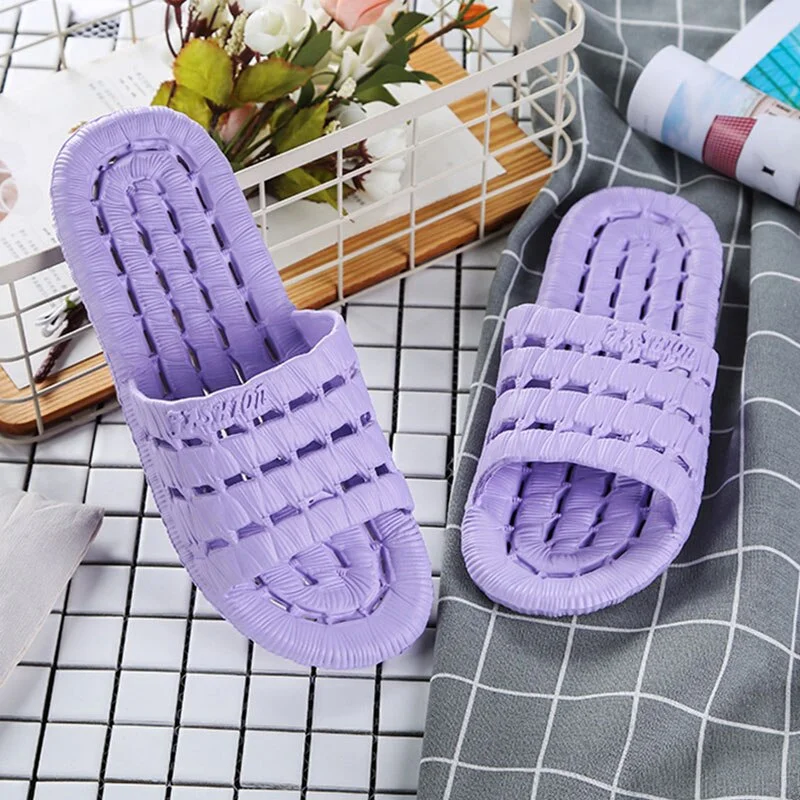 Slippers Women Indoor EVA Non-slip Hotel Summer Slippers Couple Unisex Bathroom Home Slippers Soft  Hallow Flat Shoes for Female
