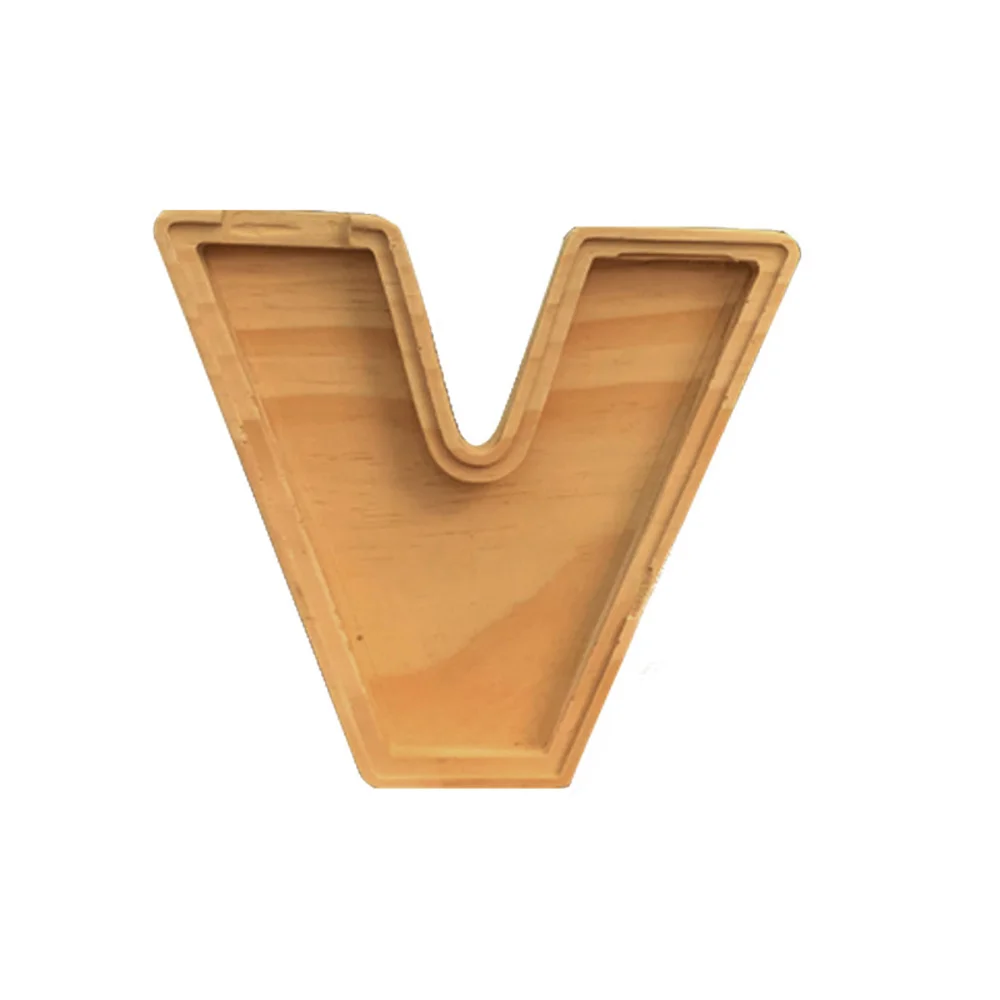 Purexcellent&trade; Wooden creative English letters transparent money jar