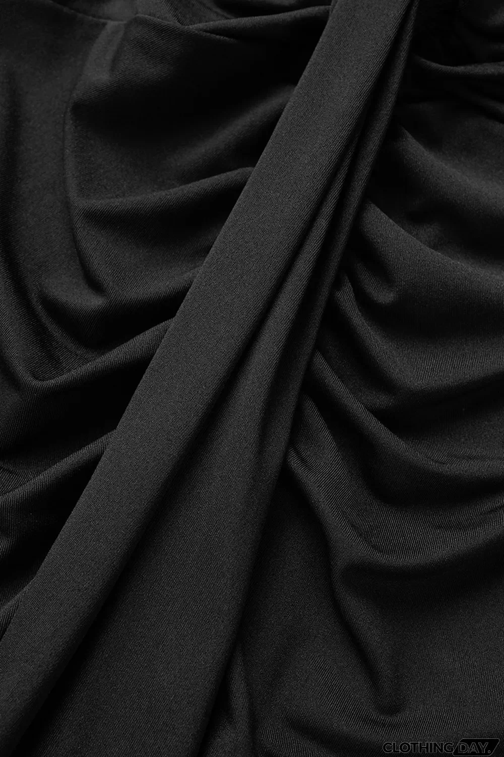 Black Sexy Solid Patchwork Asymmetrical V Neck Irregular Dress Dresses