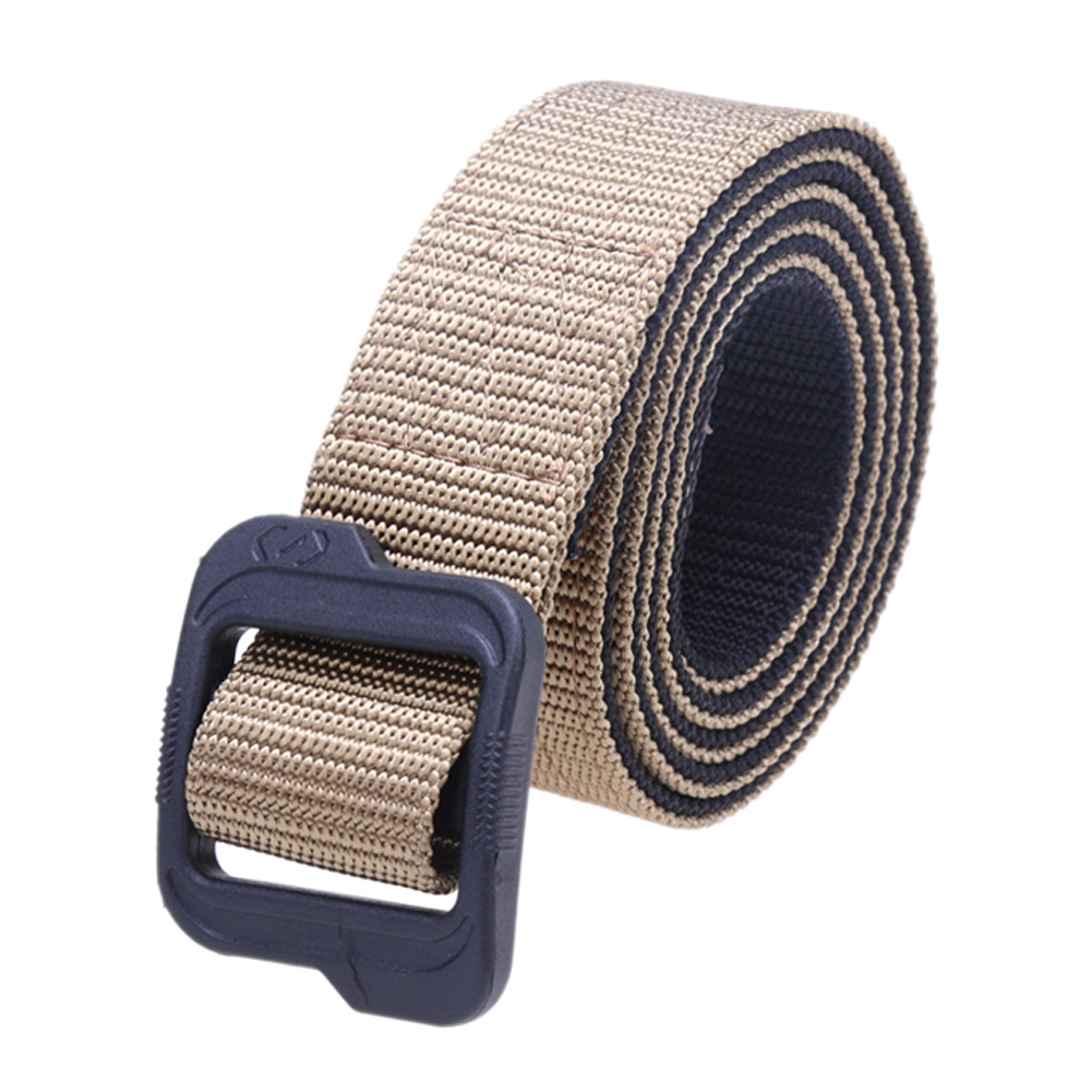 

Men Belt Dual Color Casual Canvas Buckle Belt for Climbing 1.3m (Camel), 501 Original