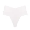  3pcs Womens Seamless Ice Silk Thong No Show Underwear Medium Waist High Cut Panty Sexy Bikini Bottom