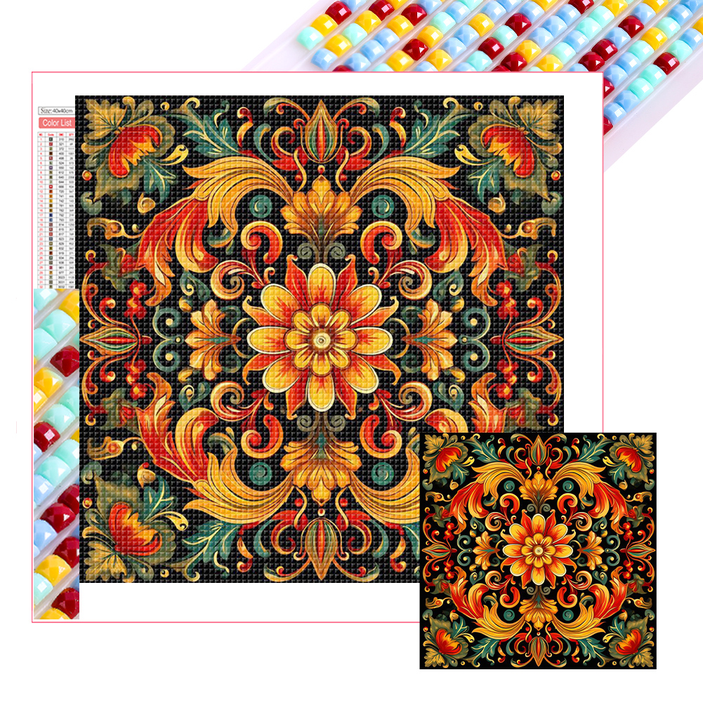 Bright Mandala 40*40cm(picture) full square drill diamond painting