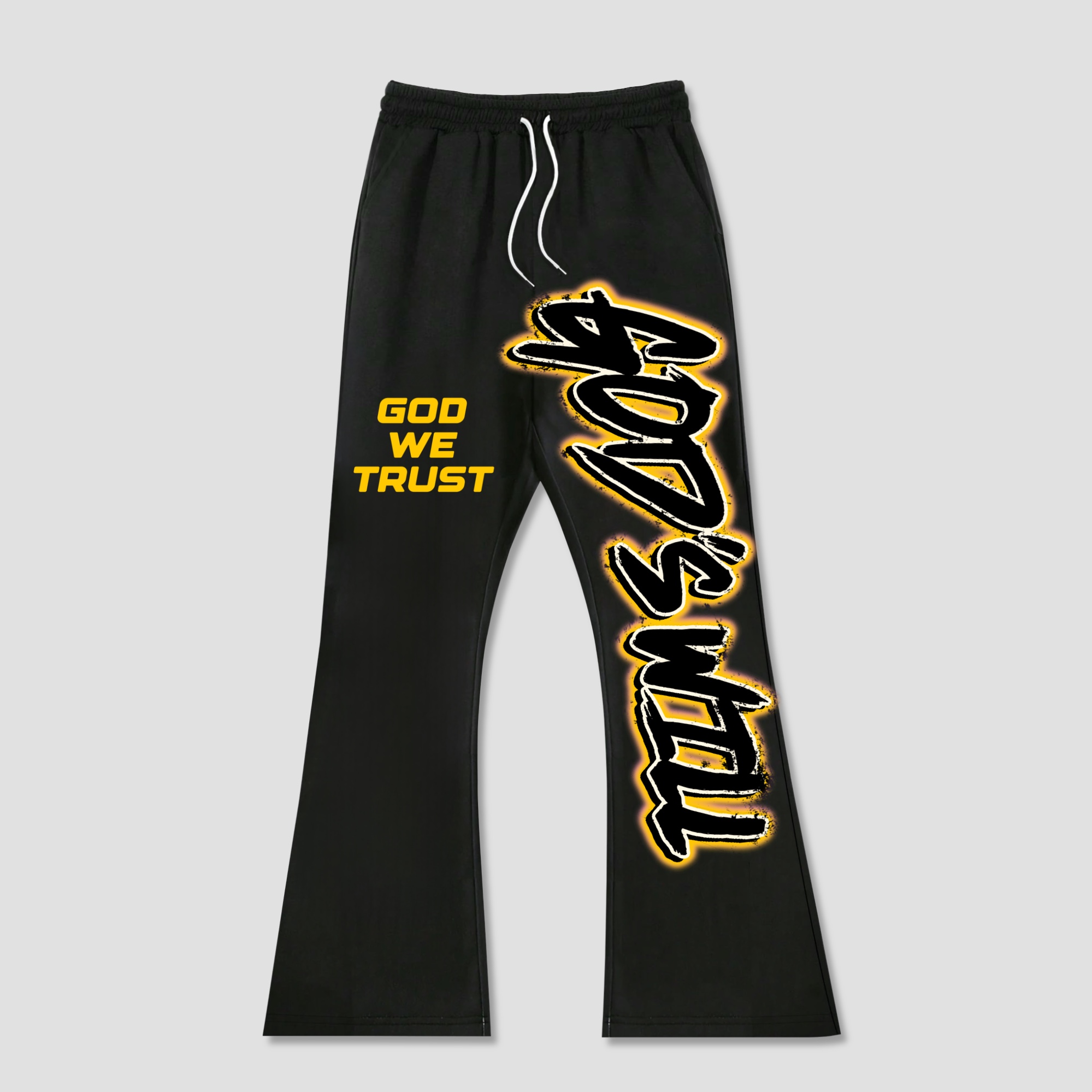 Hellstar God's Will Vintage Graphics Flared Sweatpants wearshes