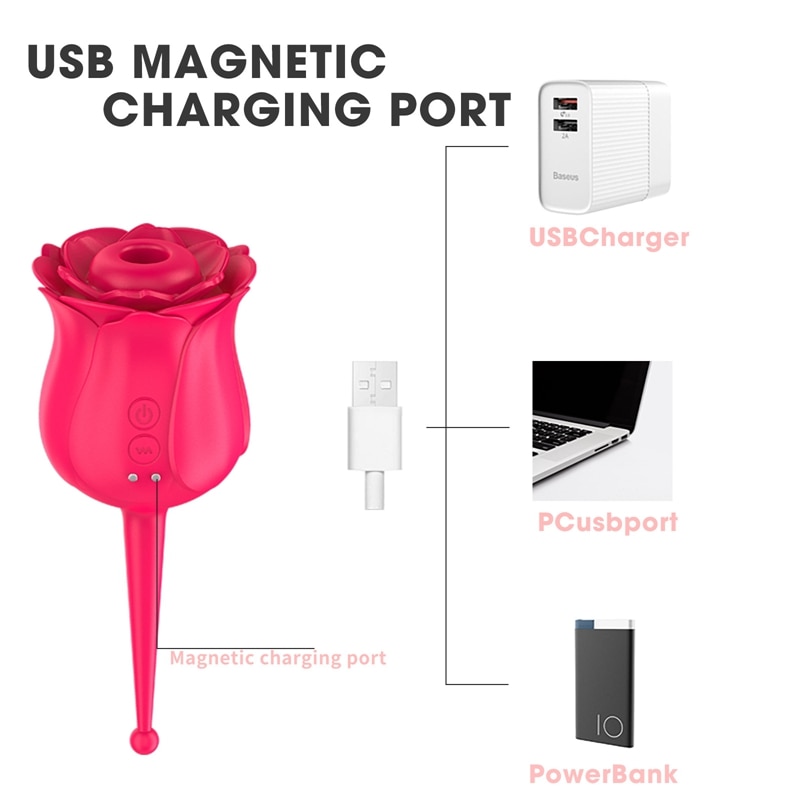 Rose Vibrator · rose toy with powerful suction