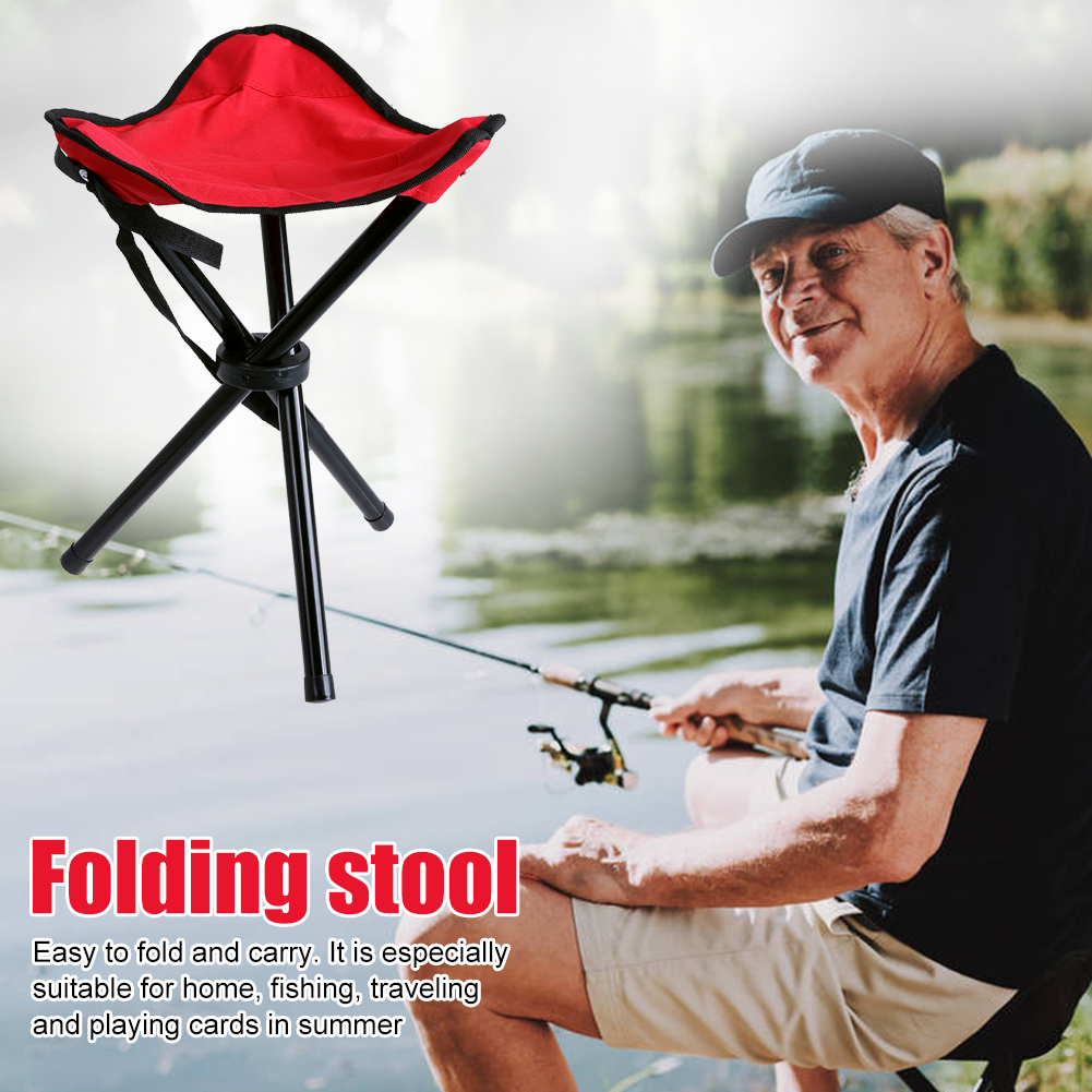 Outdoor Portable Chair Folding Camping Beach Hiking Fishing Stool (Red) от Cesdeals WW