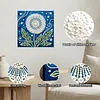 (25x25cm)DIY Dandelion Framed Handmade Pearl Painting Art Craft Kit Living Home Decor