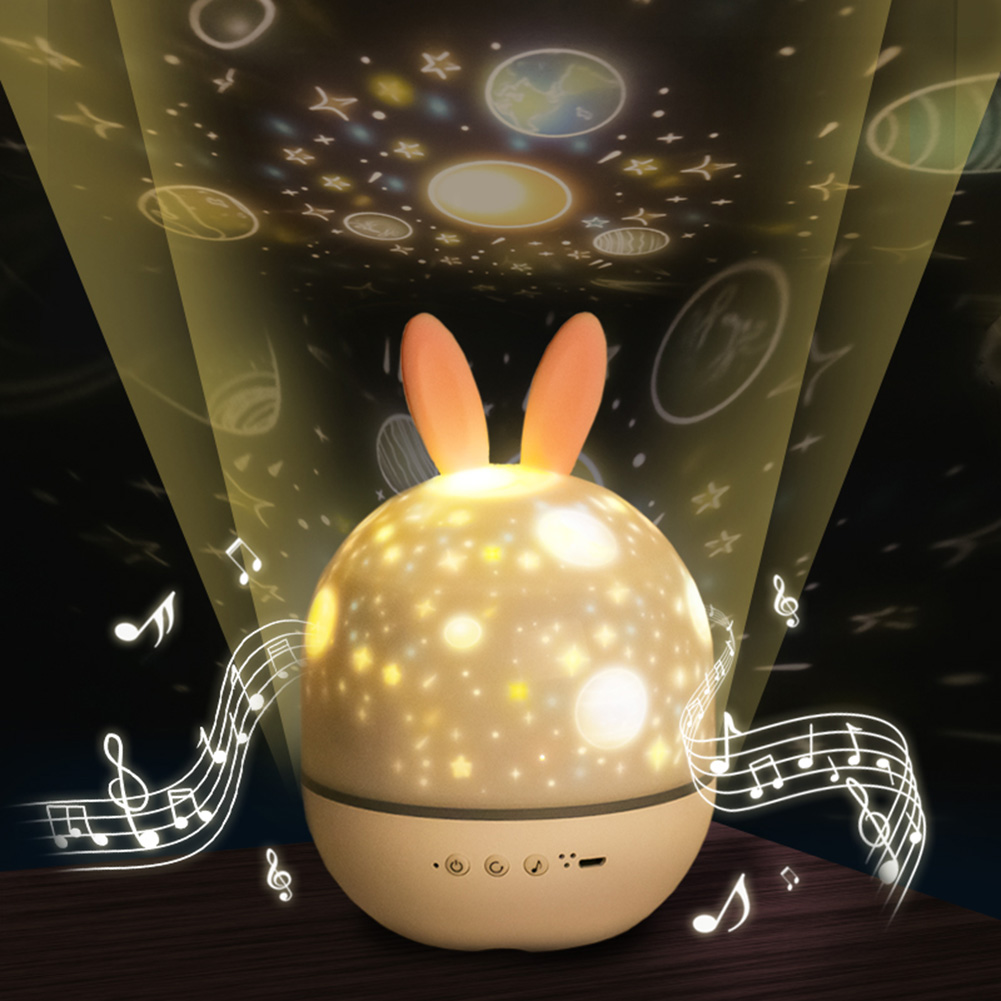 

Cute LED USB 360 Degree Rotation-Bluetooth Laser Projector Night Light, 501 Original