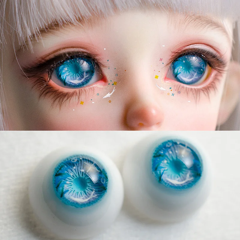 Delicate blue BJD doll eyes-2 - Knewland