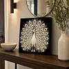 (30x30cm)Peacock DIY Pearl Painting Art With Inner Frame Handmade Pearl Material Art Kit Living Room Decor