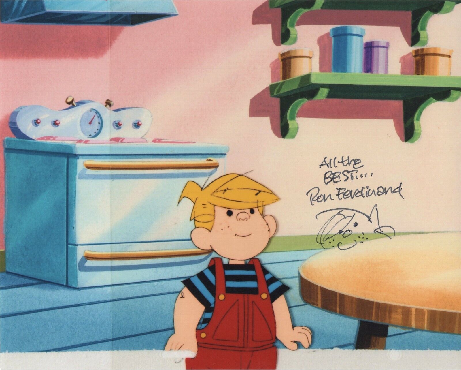 RON FERDINAND SIGNED AUTOGRAPH DENNIS THE MENACE CARTOON 8X10 Photo Poster painting #4