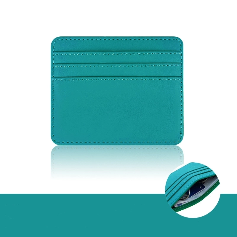 Unisex Solid Color Pu Leather Open Card Holders