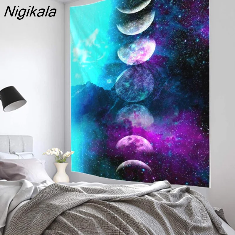 Nigikala Moon Phase Tapestry Aesthetic Art For Bedroom Living Room Kitchen Home Decor