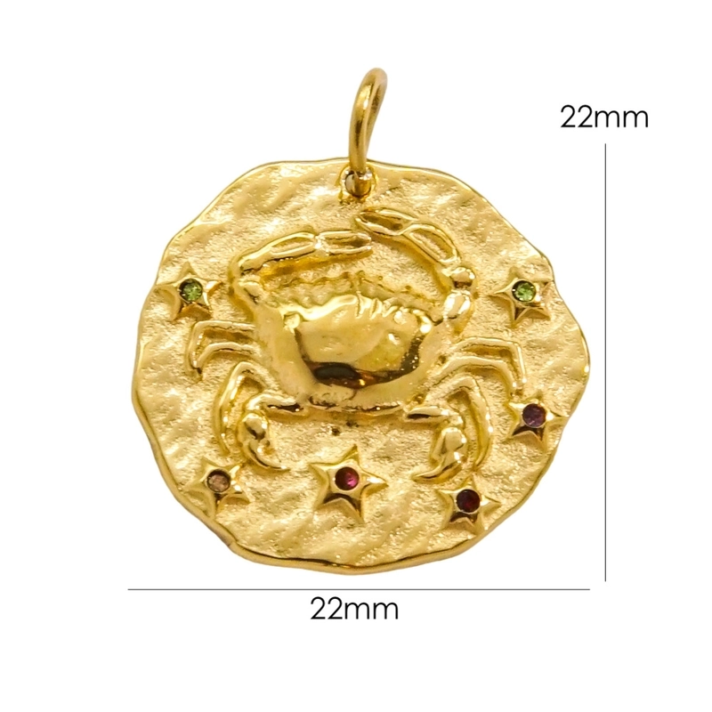 3 Pieces 304 Stainless Steel Rhinestones Constellation Pendant