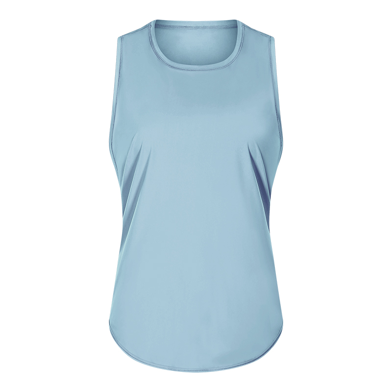 Frosty cyan sleeveless crop top workout on sale