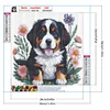 Chiot-Peinture au diamant de forage rond-30*30cm