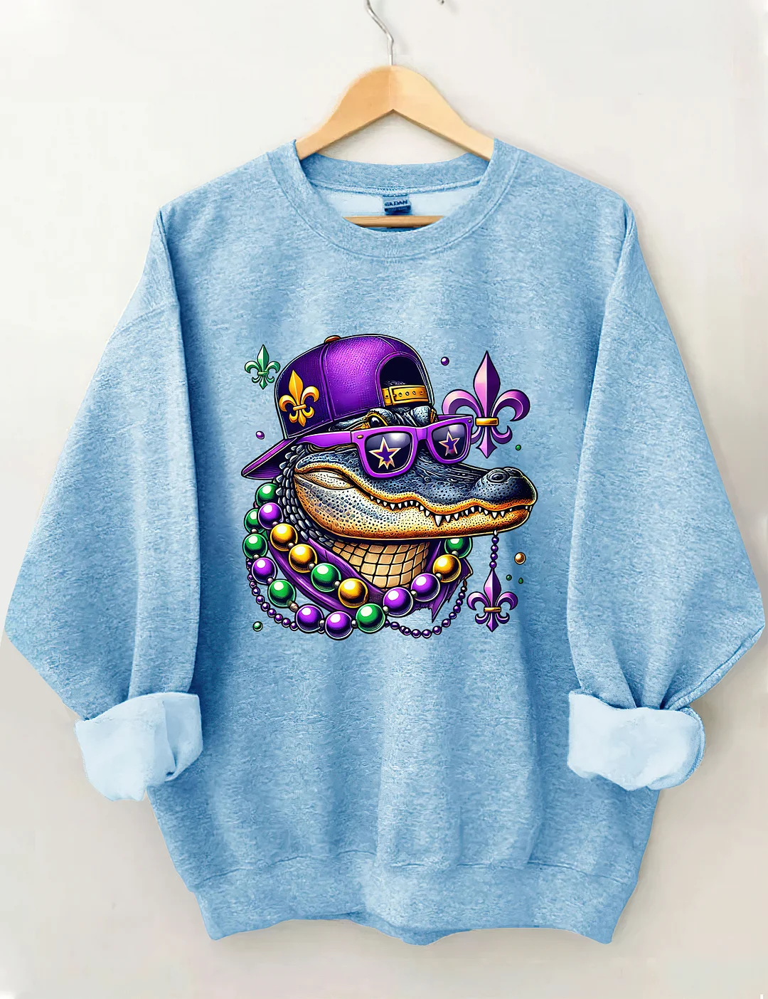 Mardi Gras Crocodile Sweatshirt