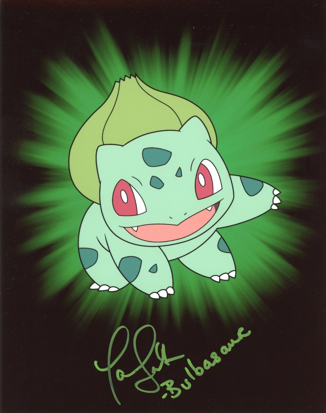 ~ TARA SANDS Authentic Hand-Signed Bulbasaur - POKEMON