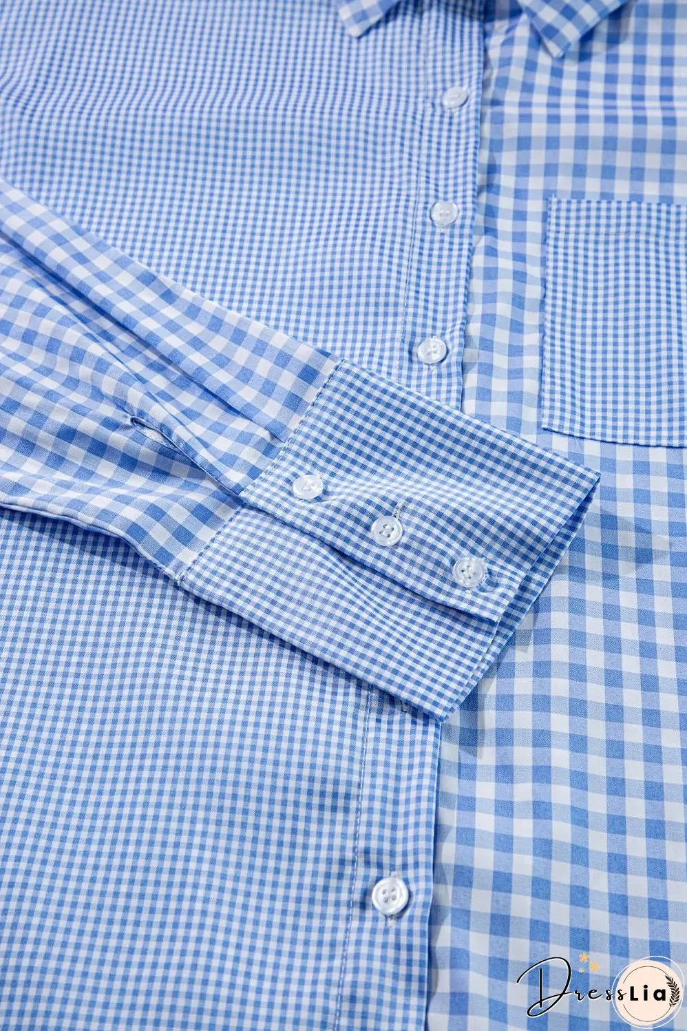 Pocketed Plaid Collared Neck Long Sleeve Shirt