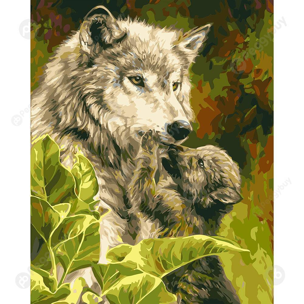

40*50CM Paint By Numbers-Wolf, 501 Original