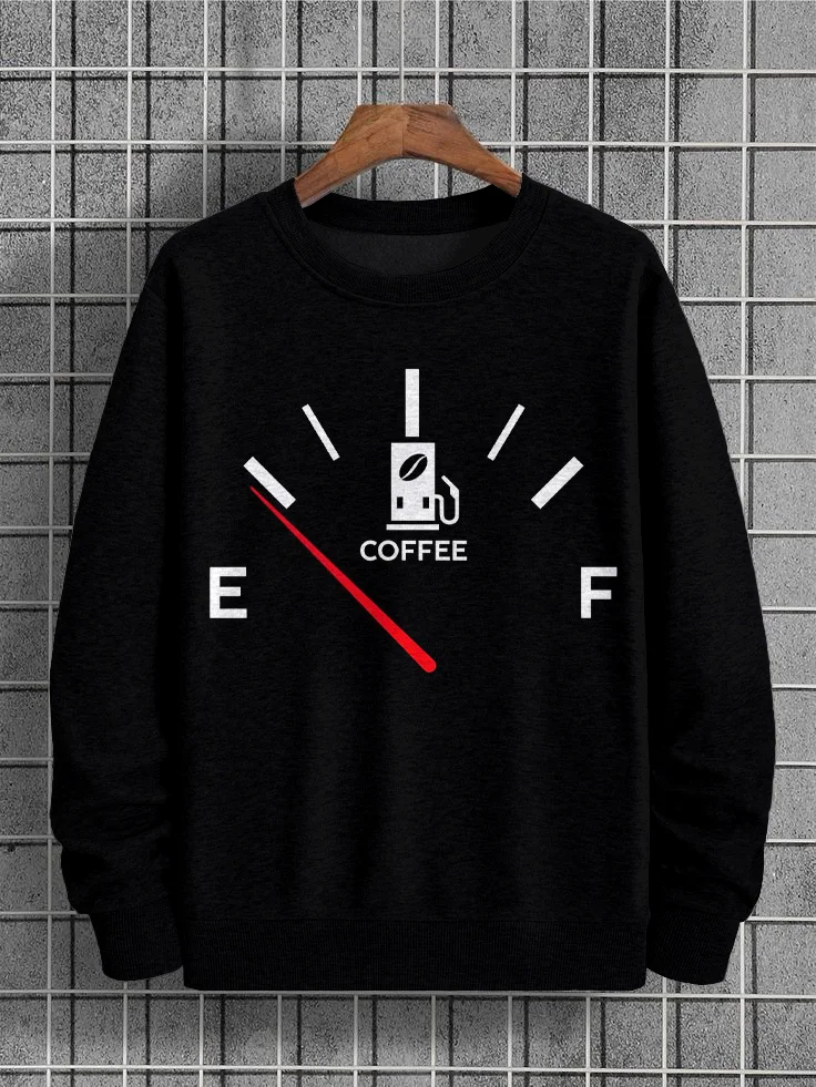Men's Coffee Gas Station Art Print Casual Sweatshirt
