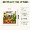 Stamped Cross Stitch Kit for Adults August Sunflower 14CT 40x40cm tapestrymarket