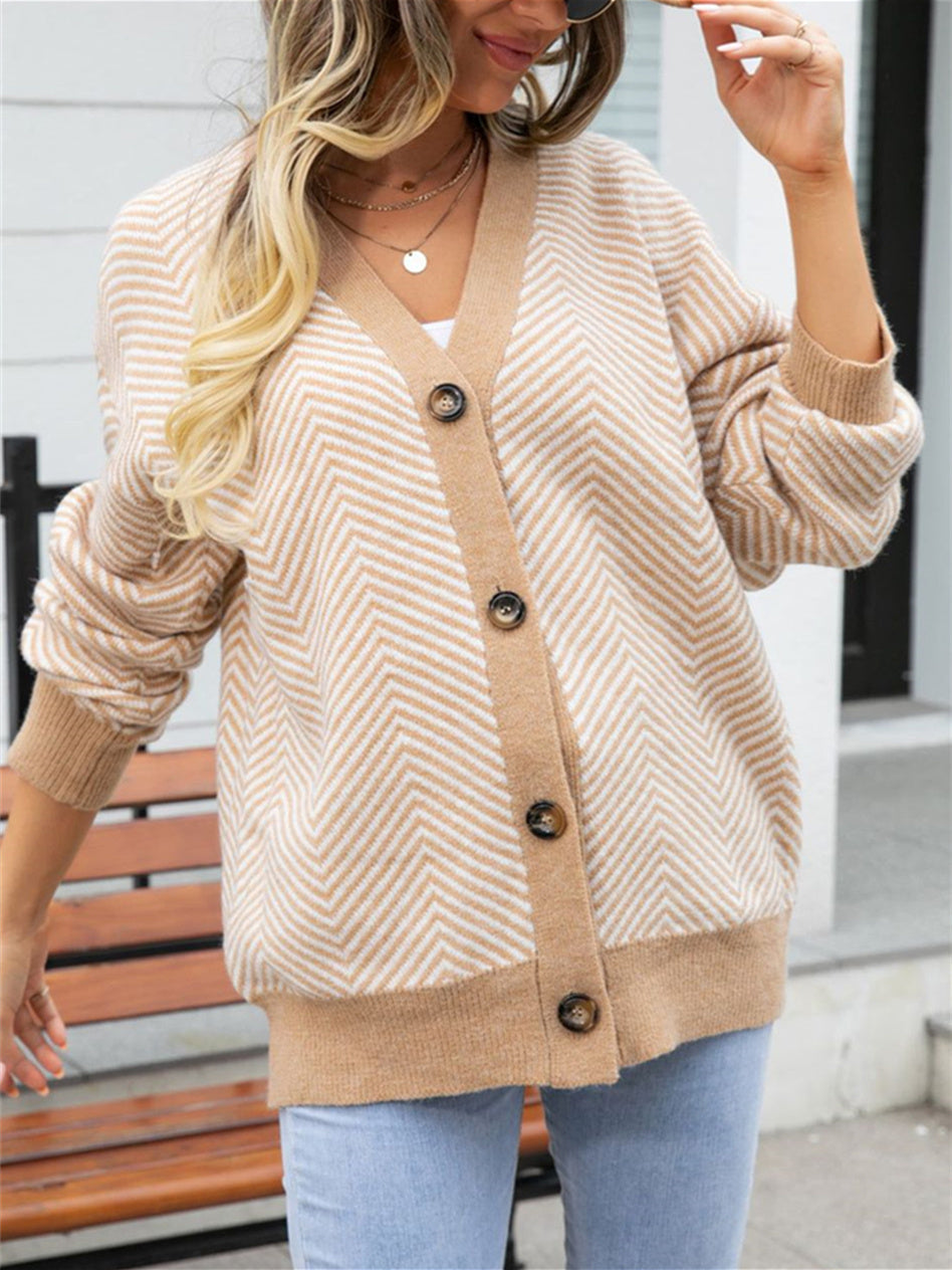 Women Long Sleeve V-neck Graphic Floral Printed Top