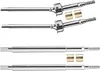AMK 4Pcs Stainless Steel TRX4M Front Rear Axles 5mm Extended with 2mm Tread Drive Shaft for 1/18 RC Crawler Upgrades (Silver)