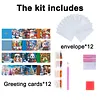 12Pcs Diamond Painting Winter Animals Greeting Card Set with Envelope