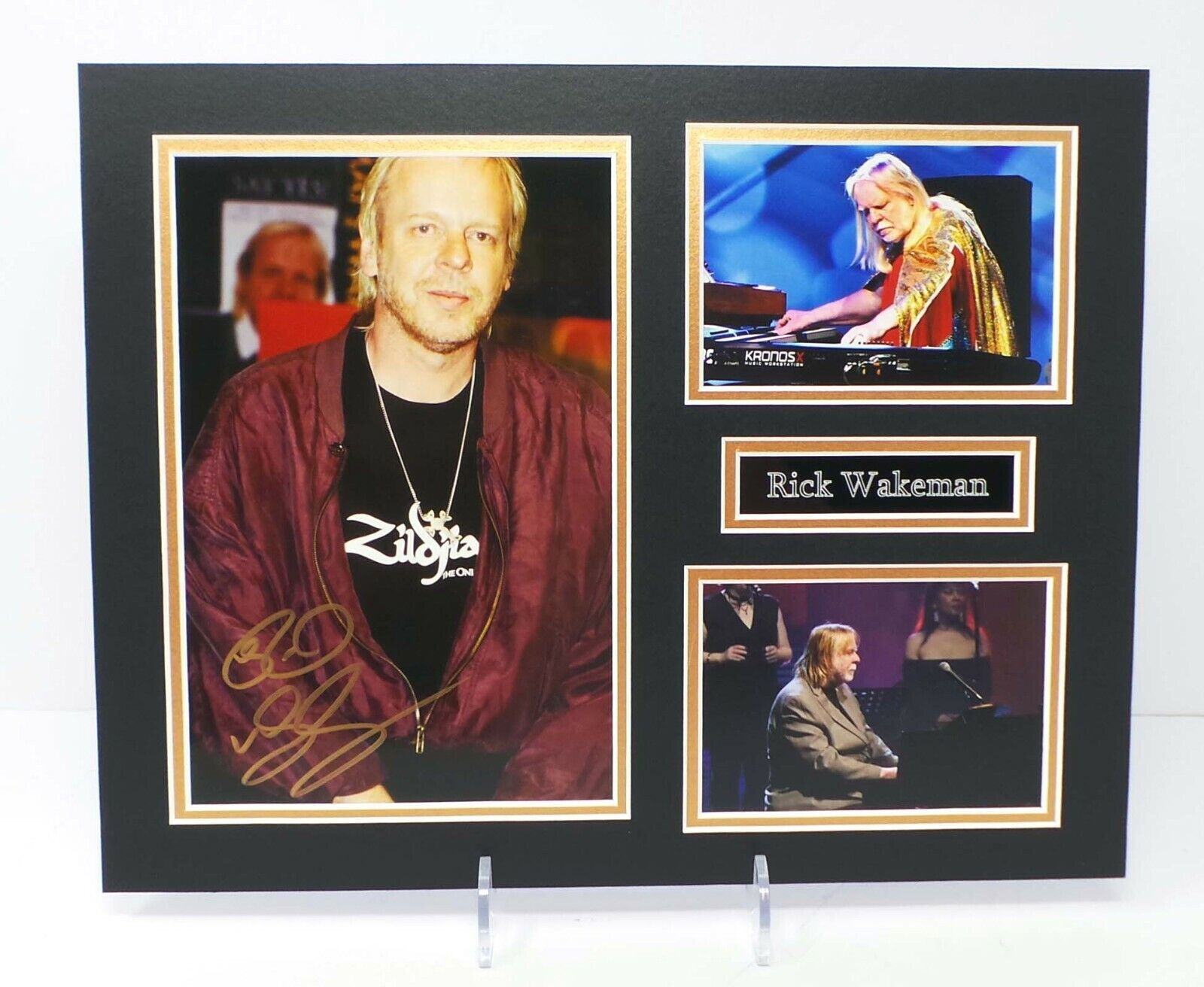 Rick WAKEMAN Yes Keyboard Player Signed & Mounted Photo Poster painting Display 1 AFTAL COA