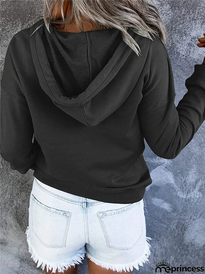 Women's Fashion V Neck Hoodies With Pockets