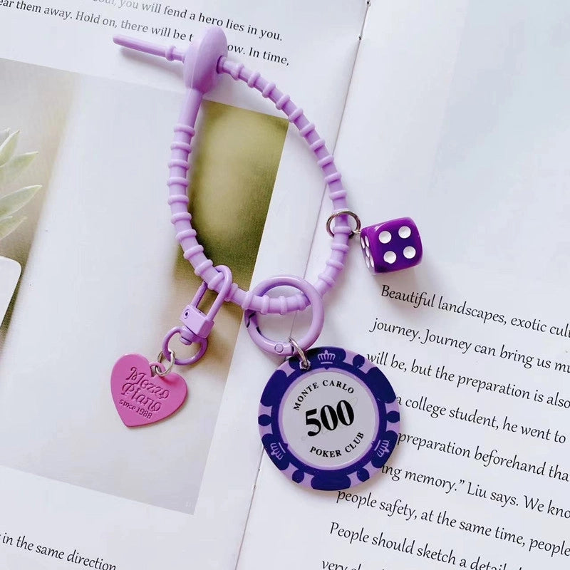 Korean Style Number Metal Unisex Bag Pendant Keychain