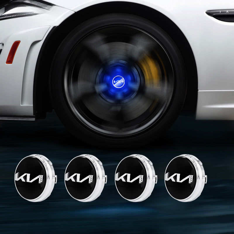 KIA-Compatible Magnetic Suspension Hub Caps & LED Suspension Luminous Wheel Hub Lights