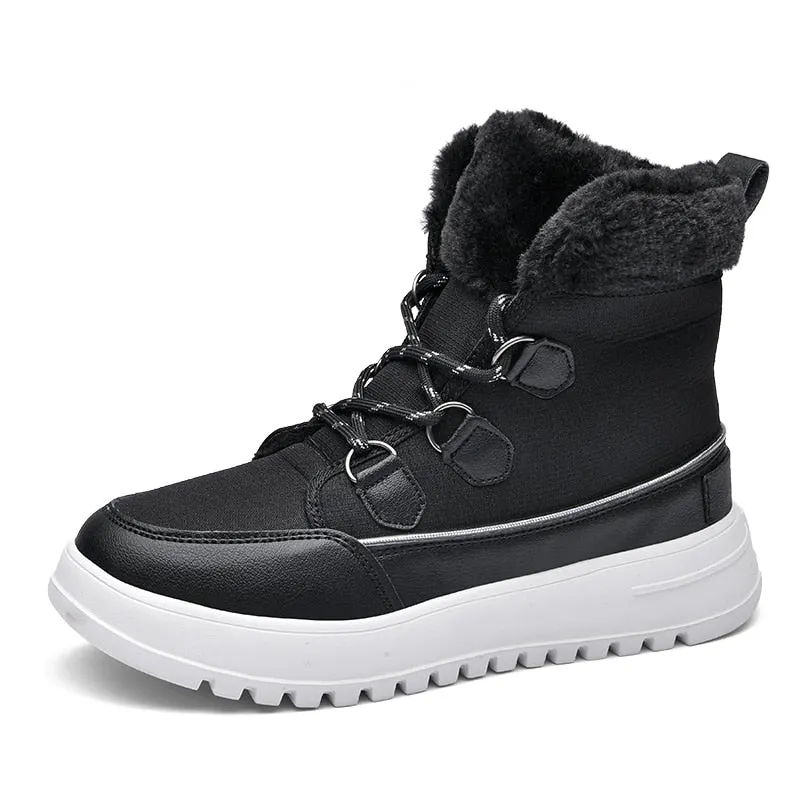Nine o'clock New Arrivals Women Snow Boots Winter Fashion Warm Lined Female Flats Shoes Soft Comfort Botas Mujer Big Size 36-42