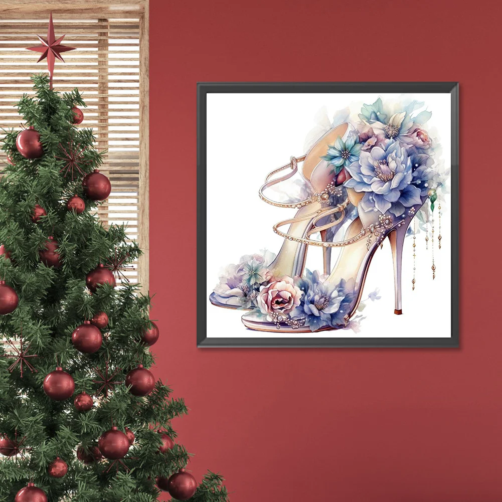 Diamond Painting - Full Round Drill - Flower High Heels(Canvas|30*30cm)