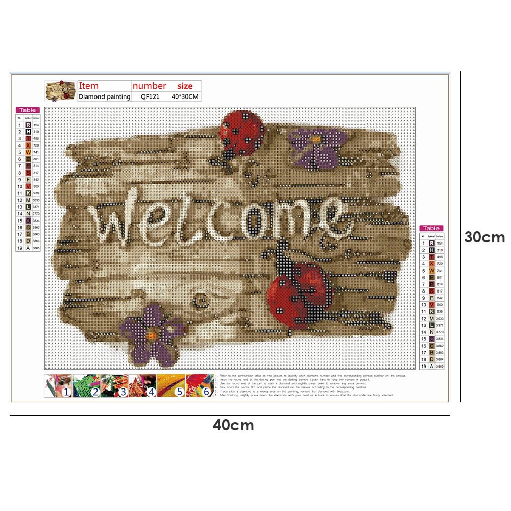 Welcome - Full Diamond Painting - 40x30cm