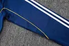 Joyfball 2025/2026 Real Madrid Long Zipped Jacket Retro Version Royal Blue Soccer Jersey 1:1 Thai Quality 