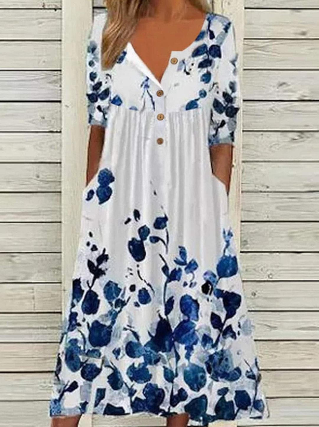 Summer Set Neck Stylish Casual Dress