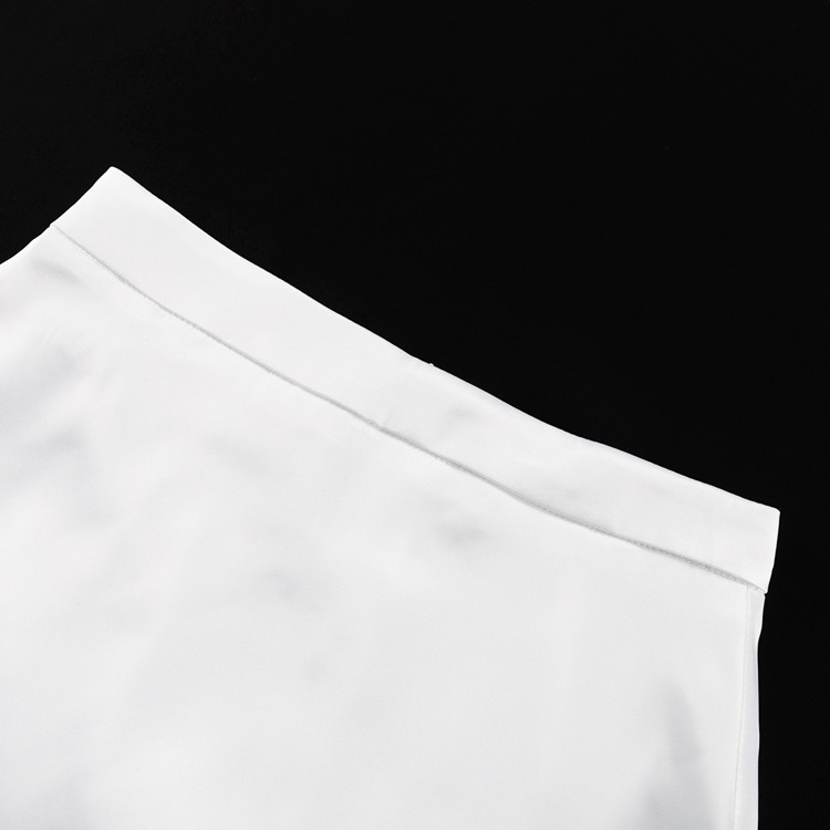 Ootddress Fashion High Split Patchwork Long Skirt Women Slim Elegant High Waist Casual Clothes White Long Skirt Ladies Gown Summer