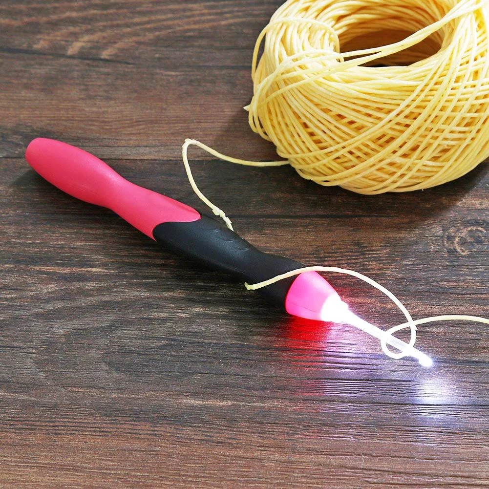 9 in 1 USB Light Up Crochet Hooks Knitting Needles LED Sewing