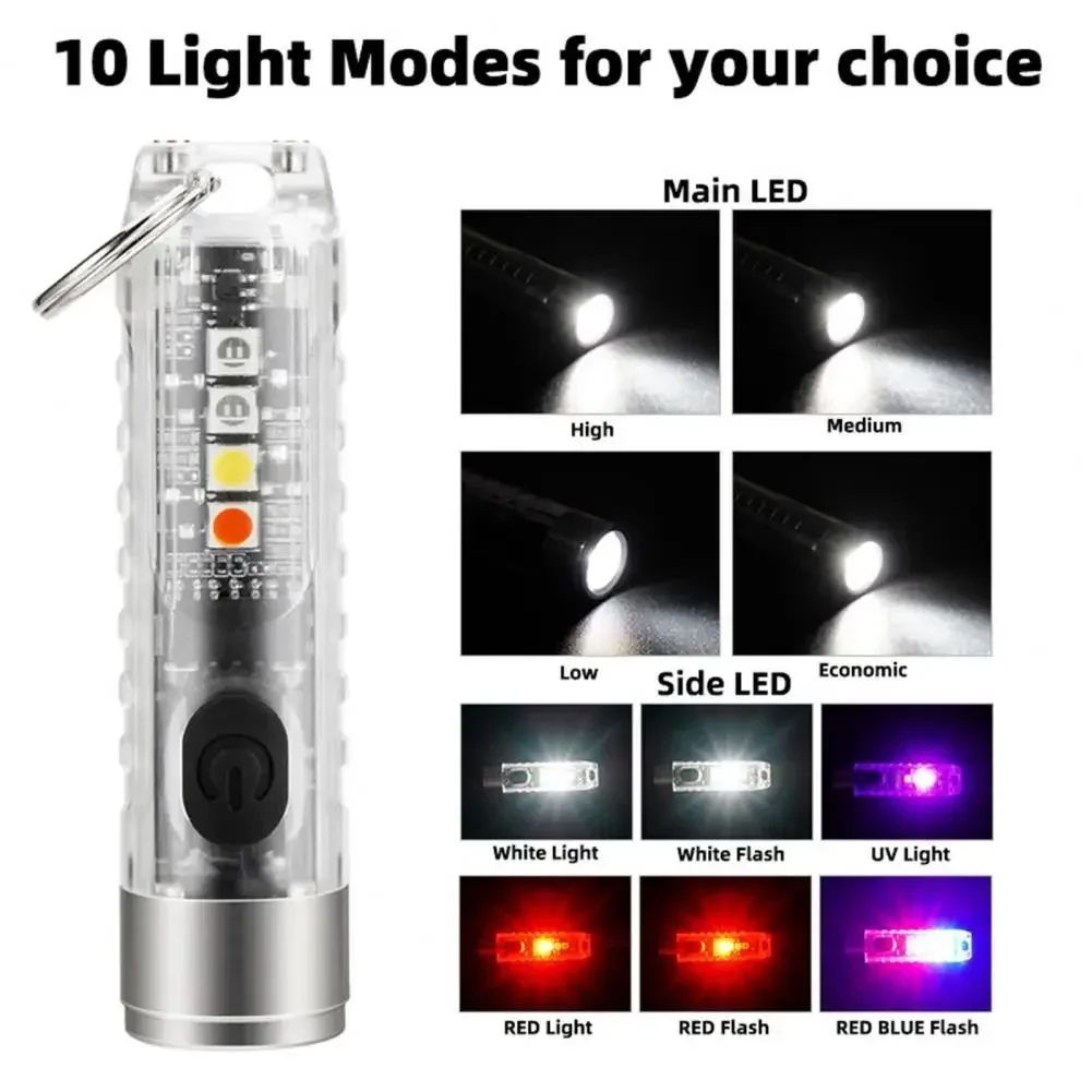 Rechargeable Mini Powerful Keychain Flashlight